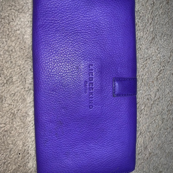 LIEBESKIND Purple Leather Wallet - Picture 4 of 6